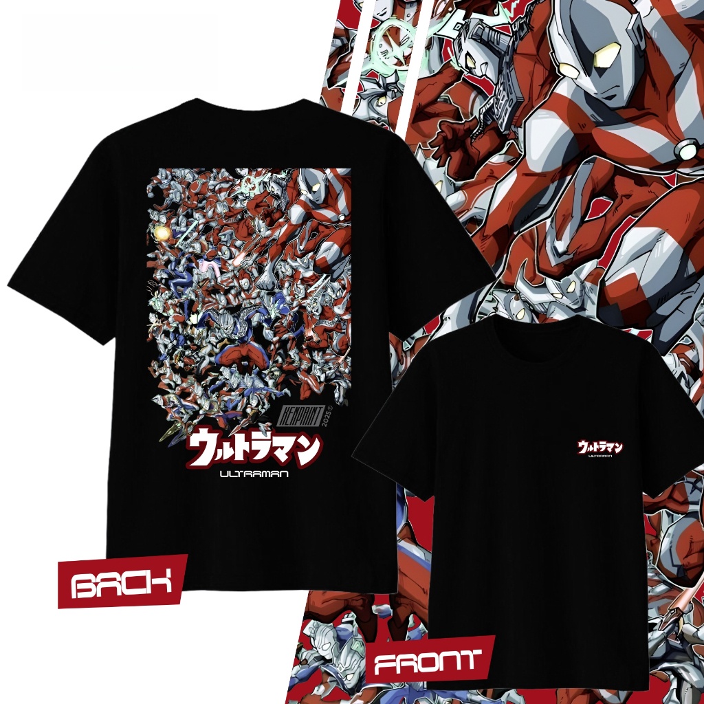 Street Fashion Of Japan - Anime Ultraman Gedrukt Katoen Y2K T-shirt