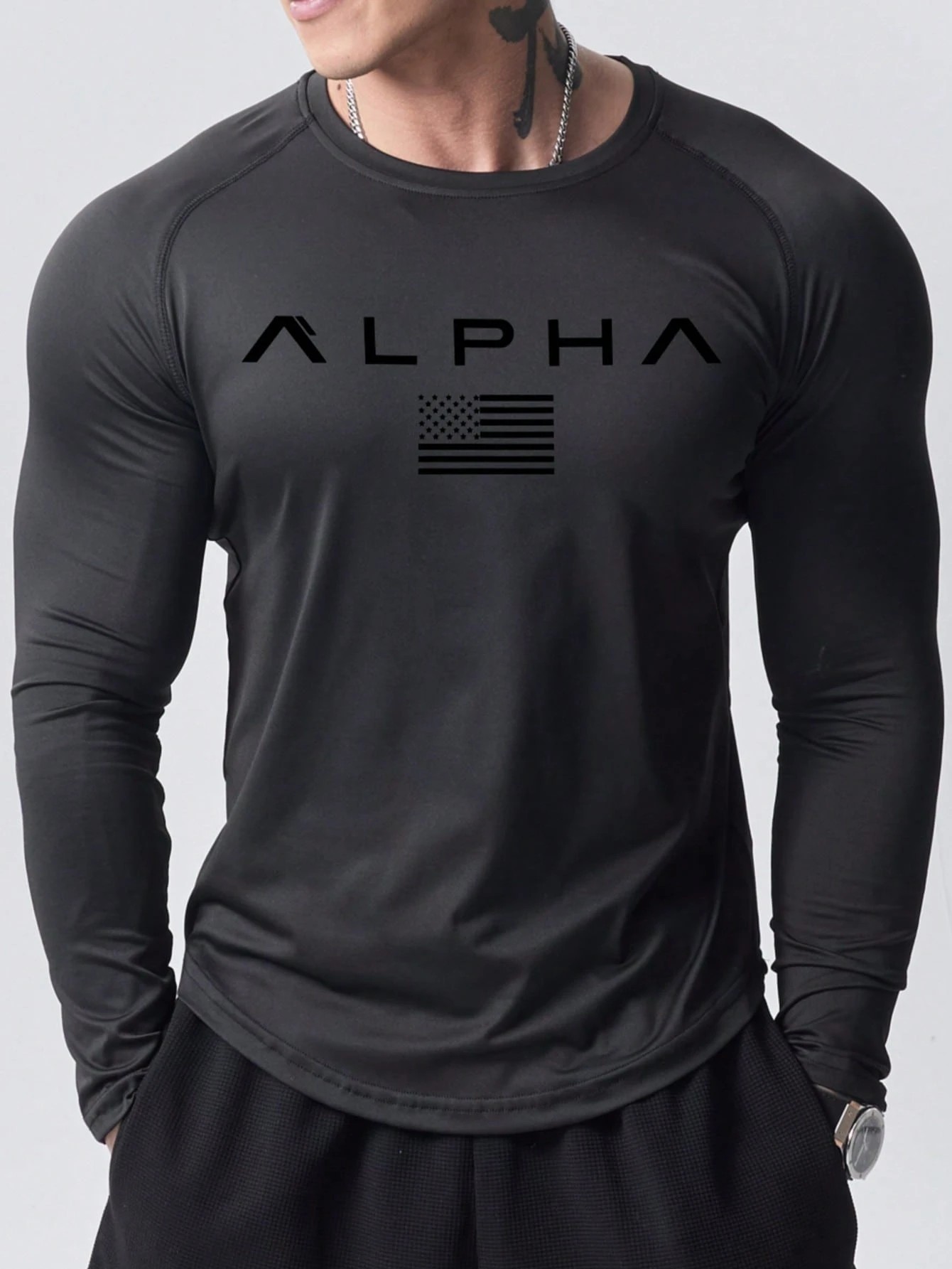 Street Fashion Us - Nieuw heren T-shirt met lange mouwen