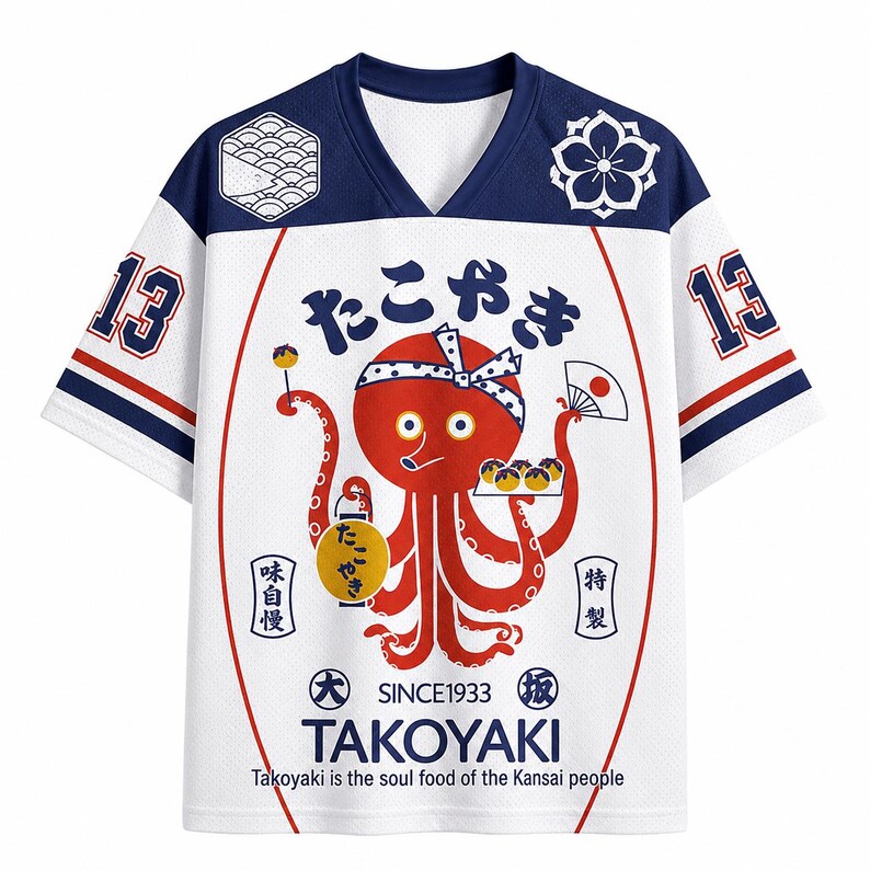 Street Fashion Osaka - Retro Classic Osaka Octopus 3D-geprint casual