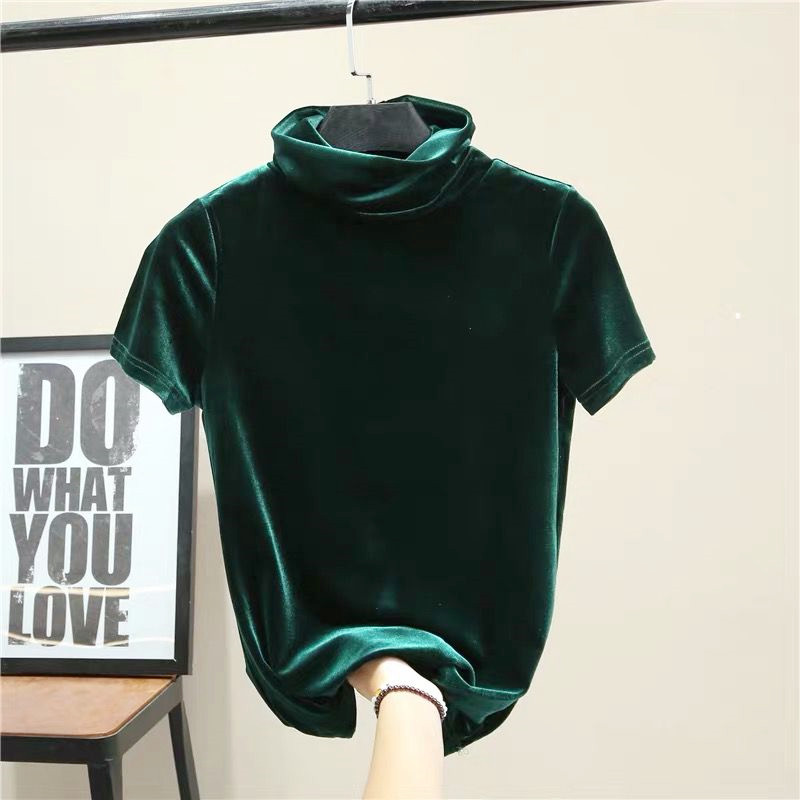 Street Fashion Plus Size - Koreaanse mode dames turtleneck korte mouw