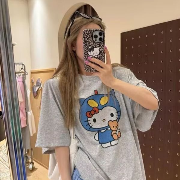 Street Fashion Us - T-shirt met korte mouwen en Hello