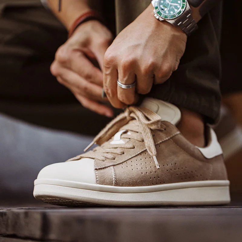 Mesh Top Layering - Maden Herenschoenen Vintage Kleurblokken Sportschoenen Lage