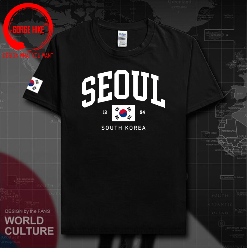 Street Fashion Seoul - Seoul Zuid-Koreaanse vlag Unisex Tees Vintage