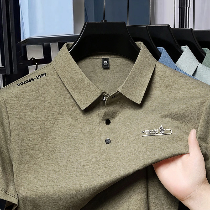 Street Fashion Logo - Herenmode poloshirt met geborduurd logo, korte