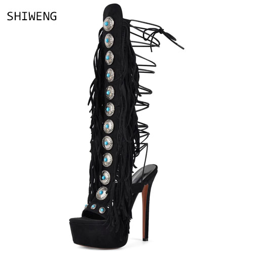 Street Fashion Luxury - Sexy open teen dames kwastje edelsteen