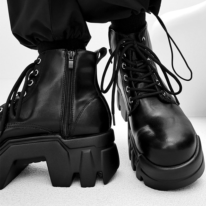 Street Fashion Luxury - luxe mode herenlaarzen natuurlijke lederen schoenen