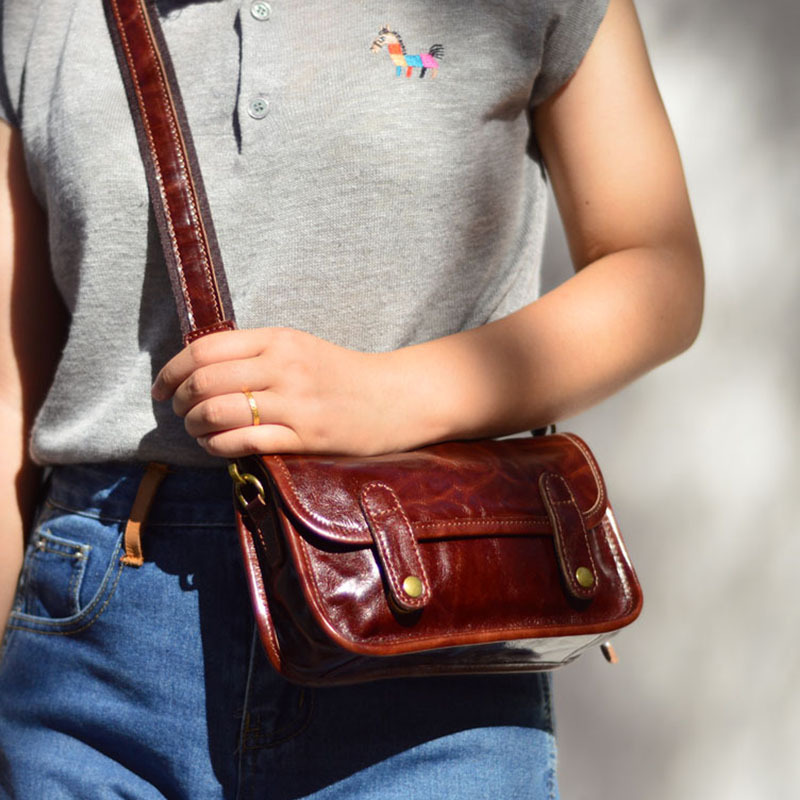 Street Fashion Com - Leren casual retro schoudertas Streetstyle kleine