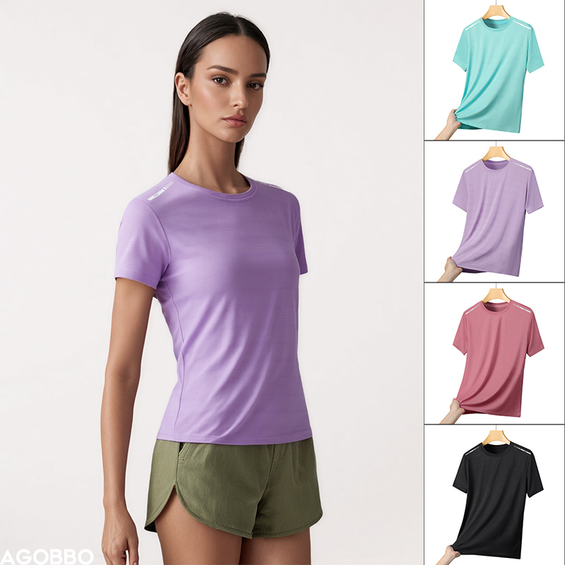 Mesh Top Layering - Reflecterend hardloop-T-shirt voor dames, hoog elastisch