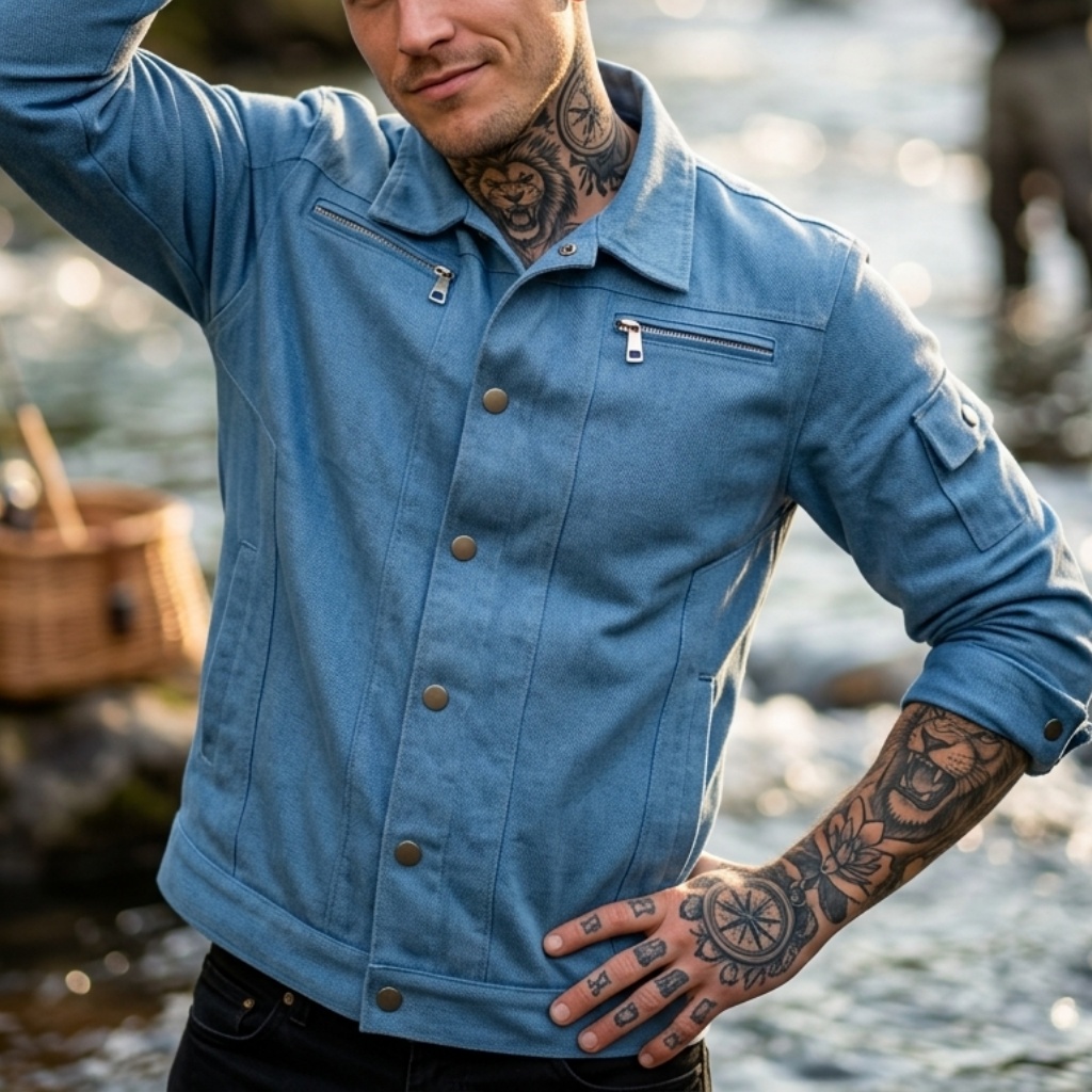Denim jack in bikerstijl Heren - Street Fashion Jacket recensie en prijs