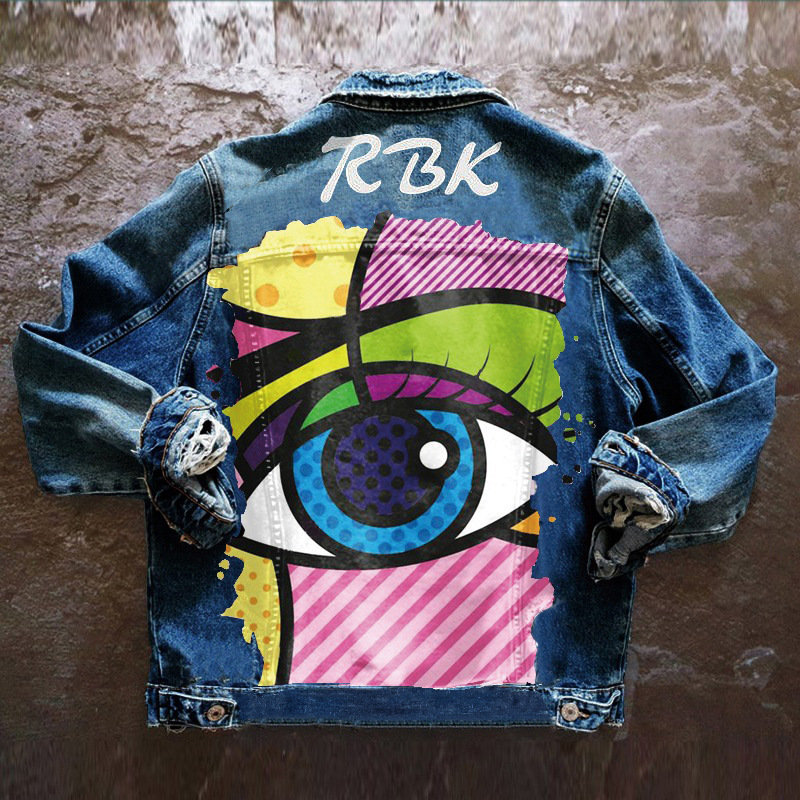 Dames Spijkerjack 2024 Lente E - Street Fashion Graffiti recensie en prijs