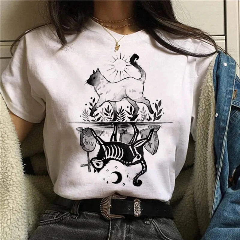 Cartoon Halloween Kat T-Shirt  - Street Fashion Asian recensie en prijs