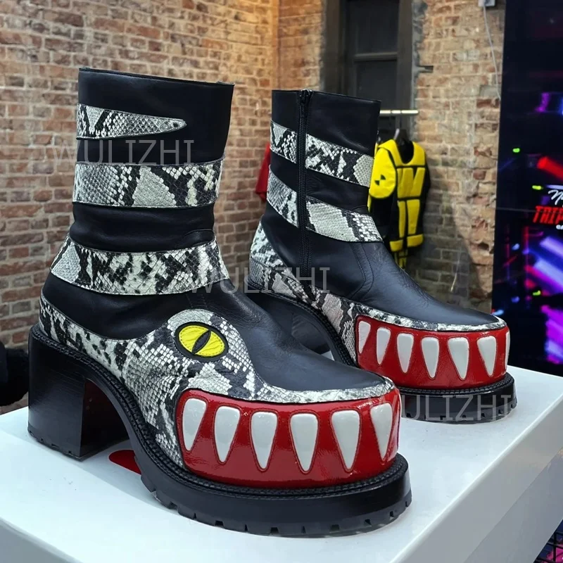 Herenlaarzen met luipaardgraff - Street Fashion Graffiti recensie en prijs