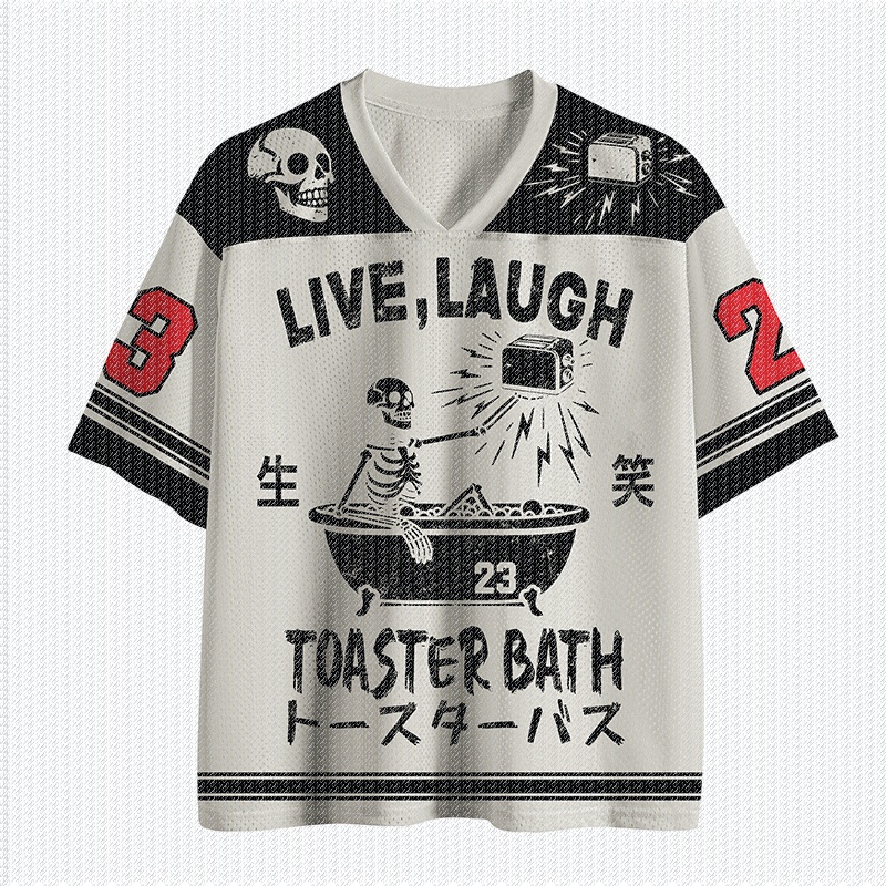 V-hals wit zwart kleurblok mes - Street Fashion Jersey recensie en prijs