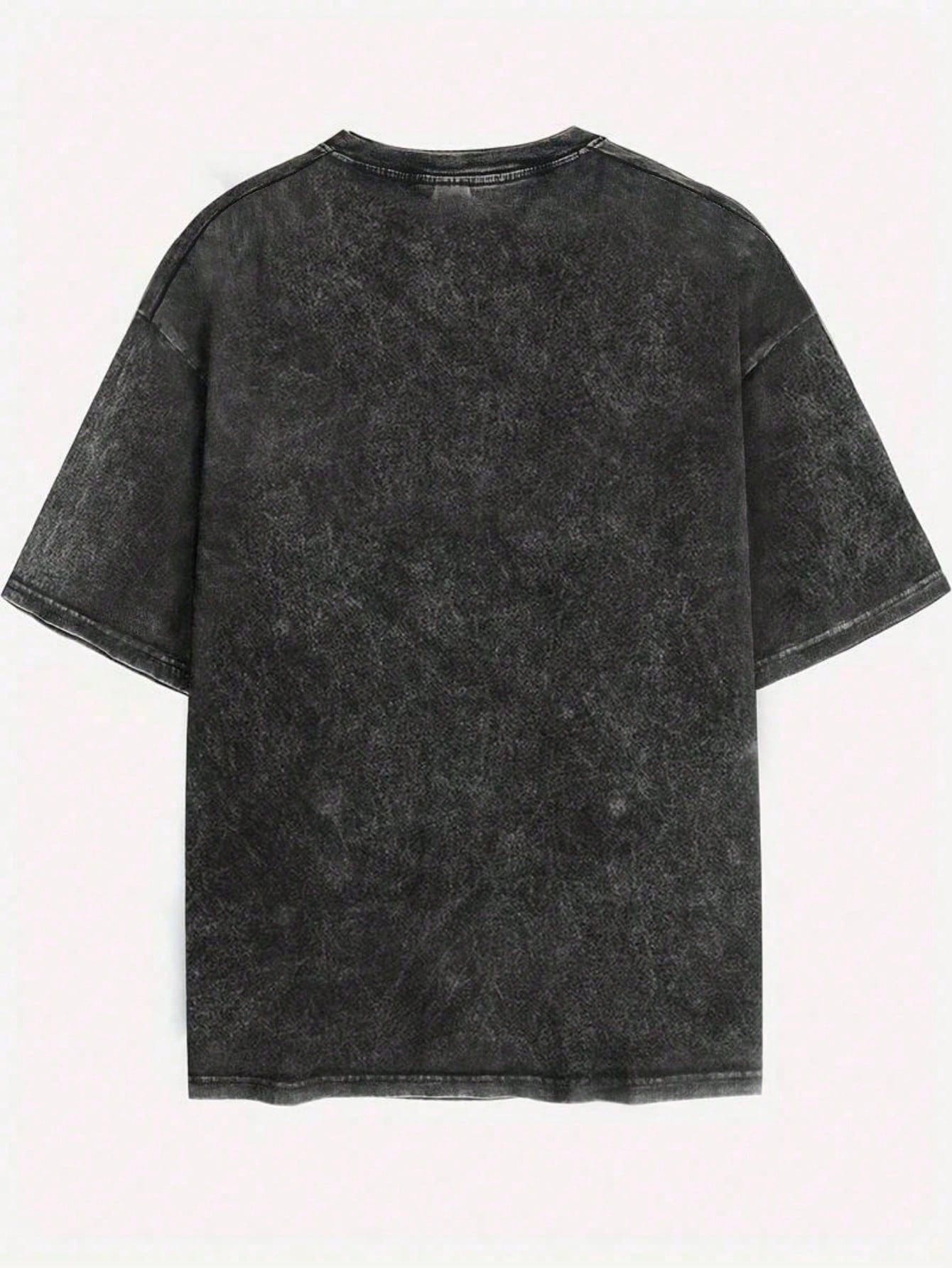 Oversized acid-washed T-shirt  - Street Fashion Graffiti recensie en prijs