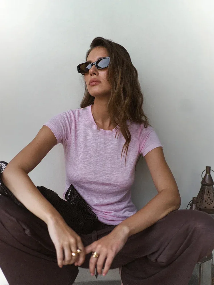 Mode Licht Paars Slub Katoen D - Street Fashion Com recensie en prijs