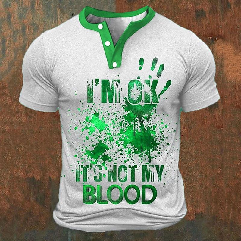 Grappige 3D-letterprint heren  - Street Fashion Clothing recensie en prijs