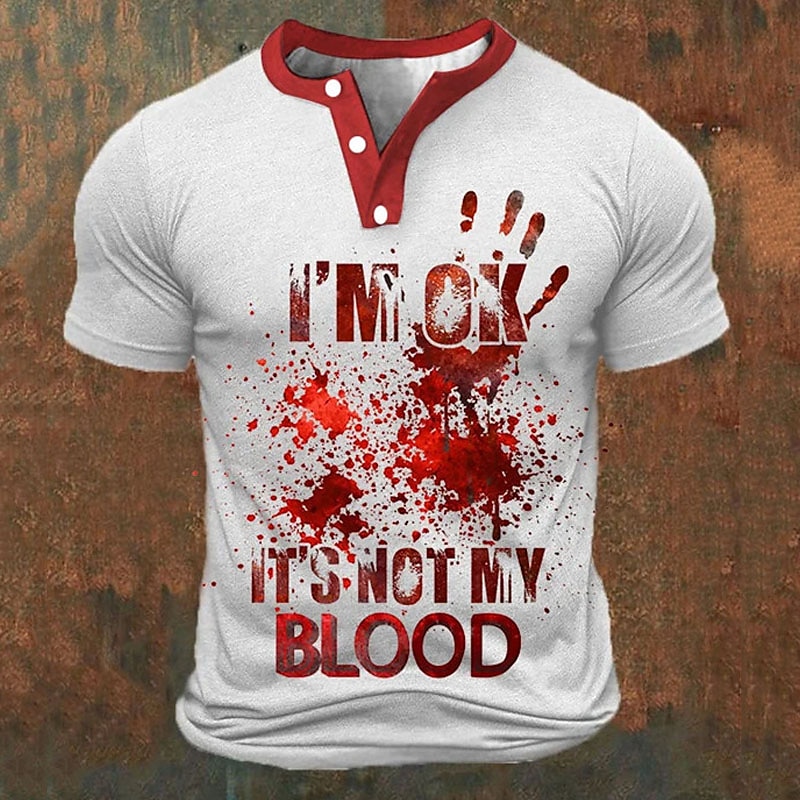 Grappige 3D-letterprint heren  - Street Fashion Clothing recensie en prijs