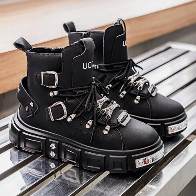 Mode Rivet Zwarte High Top Sne - Street Fashion Luxury recensie en prijs