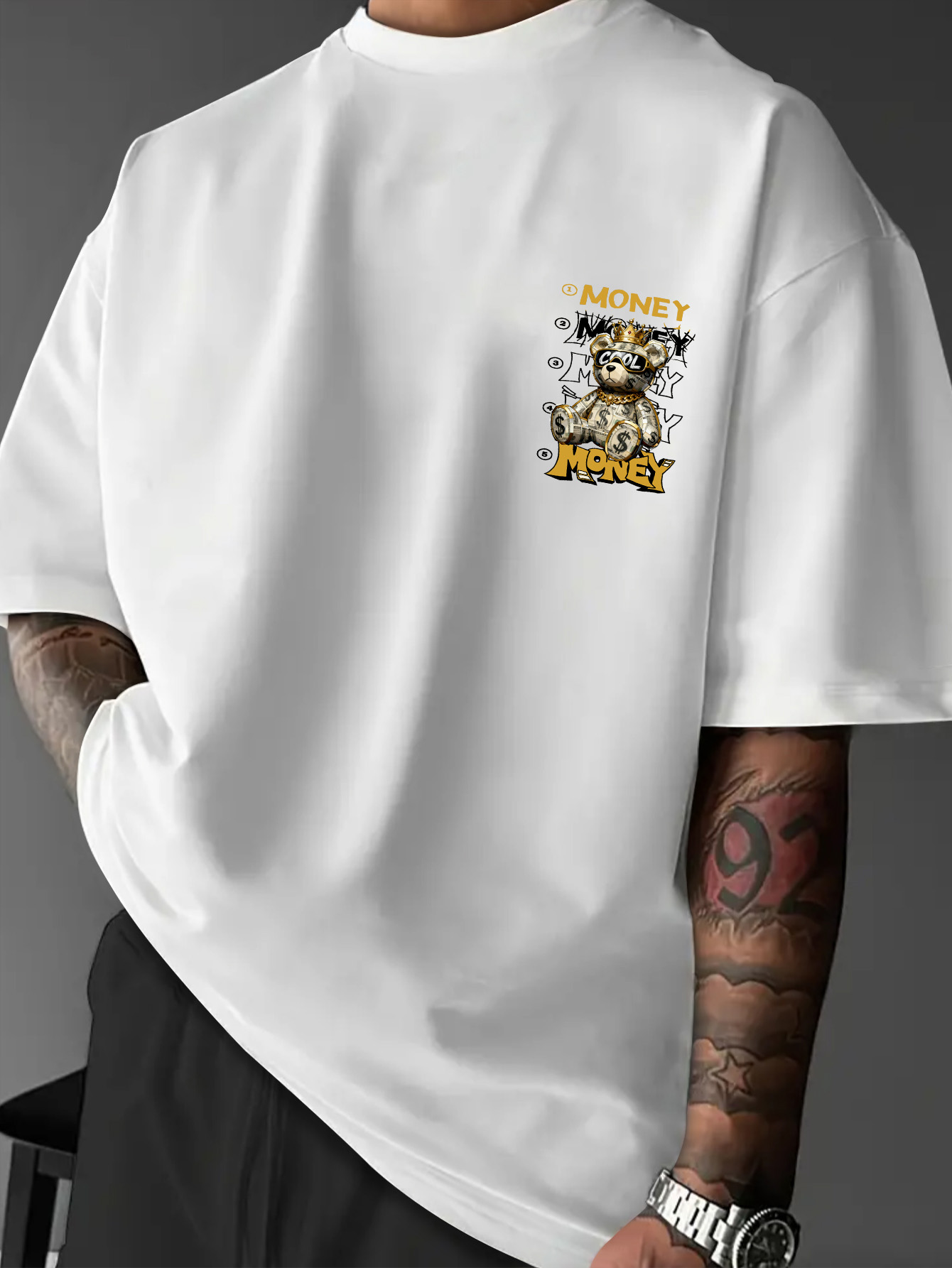 Oversized T-shirt voor heren,  - Street Fashion Graffiti recensie en prijs