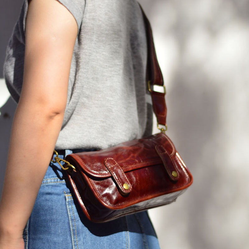 Leren casual retro schoudertas - Street Fashion Com recensie en prijs